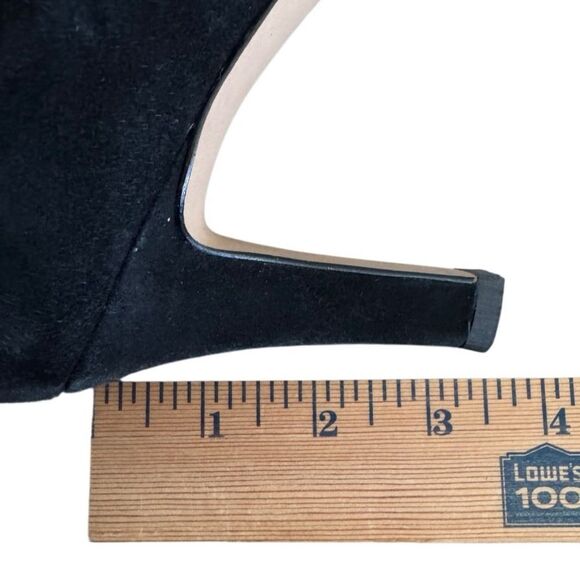 Clarks Artisan Comfort Sole Black Suede Ankle Boots 3 1/2" Heels 8 Medium - Picture 12 of 14